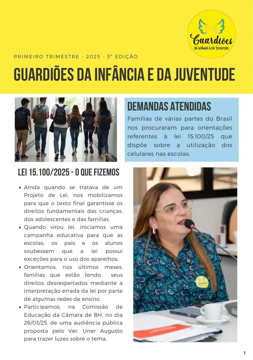 Capa da newsletter 1º Trimestre de 2025